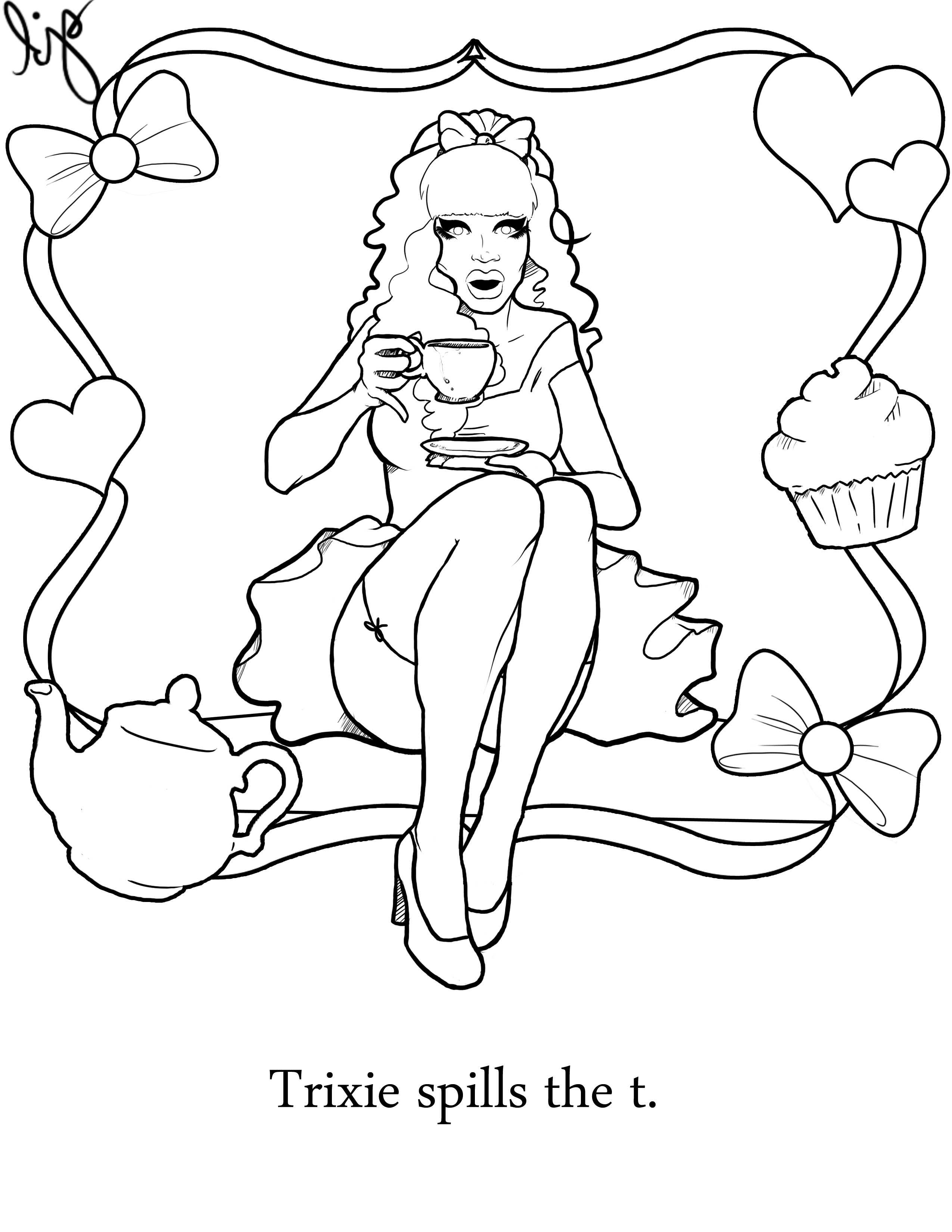 2550x3300 Cosy Mattel Coloring Pages The Book Trixie Art Of Drag
