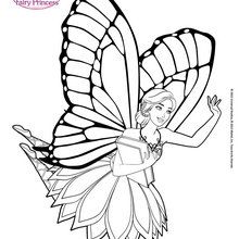 220x220 Barbie Mariposa Coloring Pages