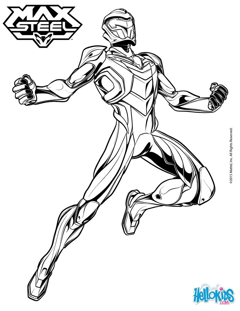 Superhero Max Steel Coloring Pages 820x1060 Superhero Max Steel Coloring Pages