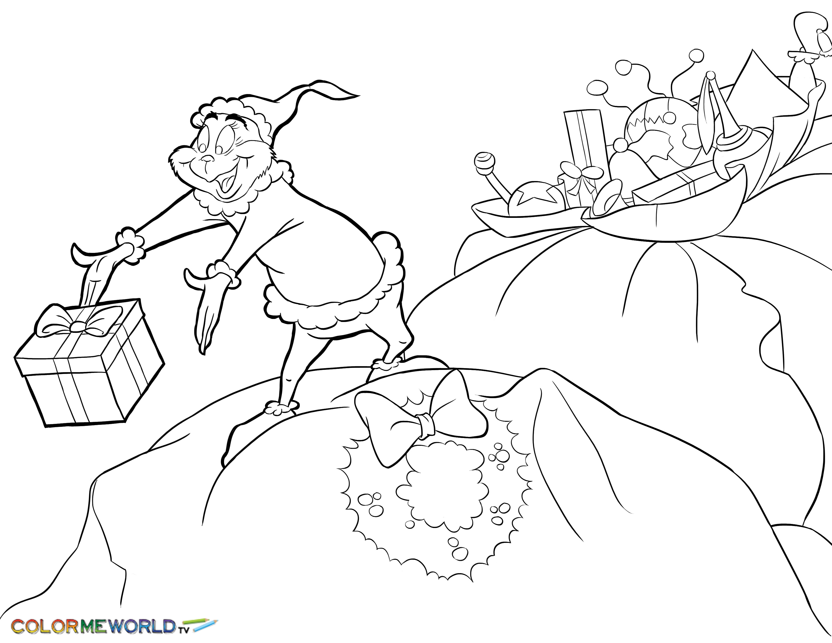 3300x2550 The Grinch Coloring Pages Free Printable Pdf Incredible And Max