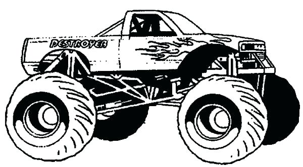 600x332 Monster Truck Coloring Pages Free Printable Real Page Wesmec.site