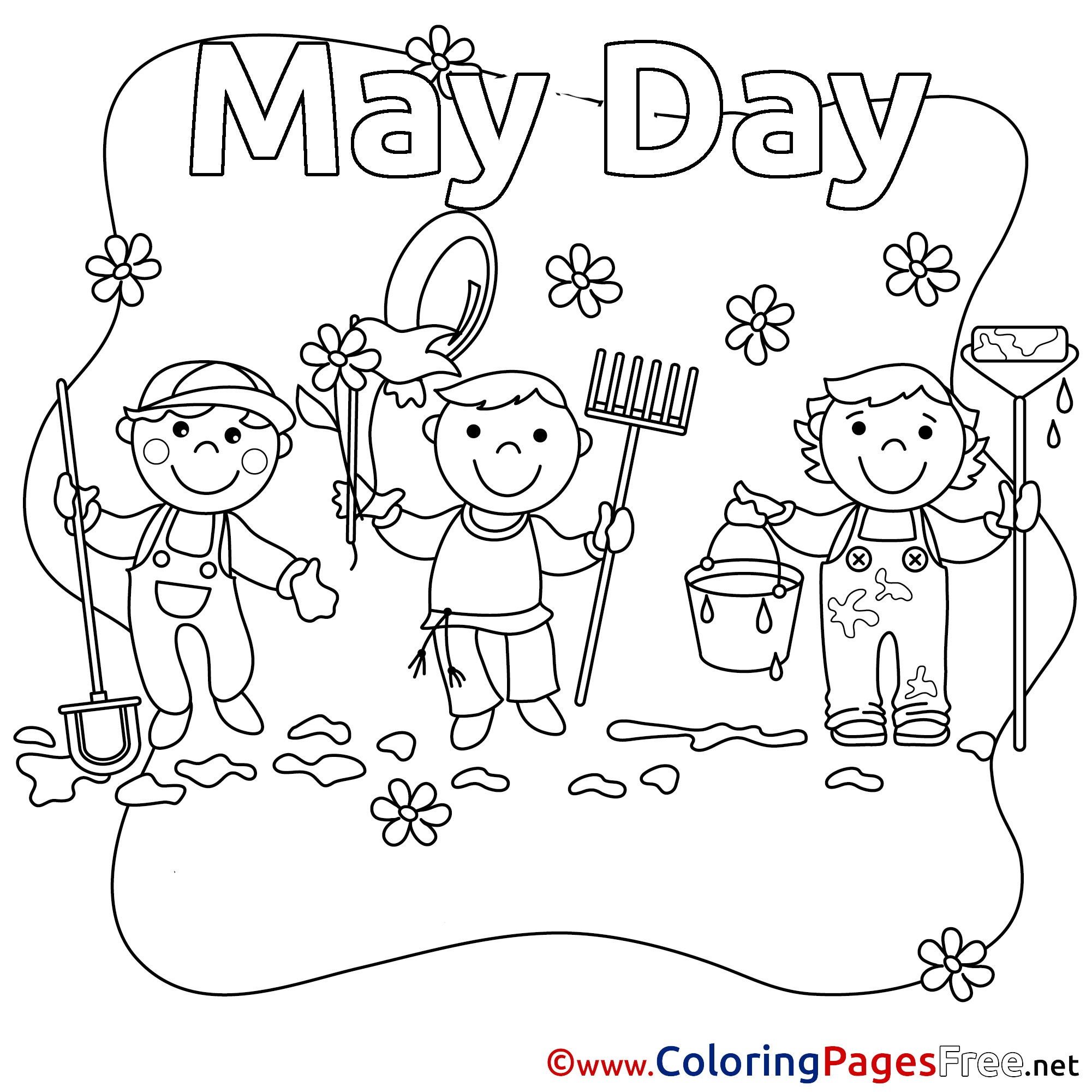 2001x2001 May Coloring Pages Awesome May Day Workers Day Coloring Pages
