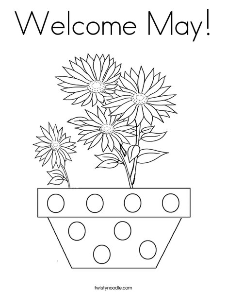 468x605 Welcome May Coloring Page