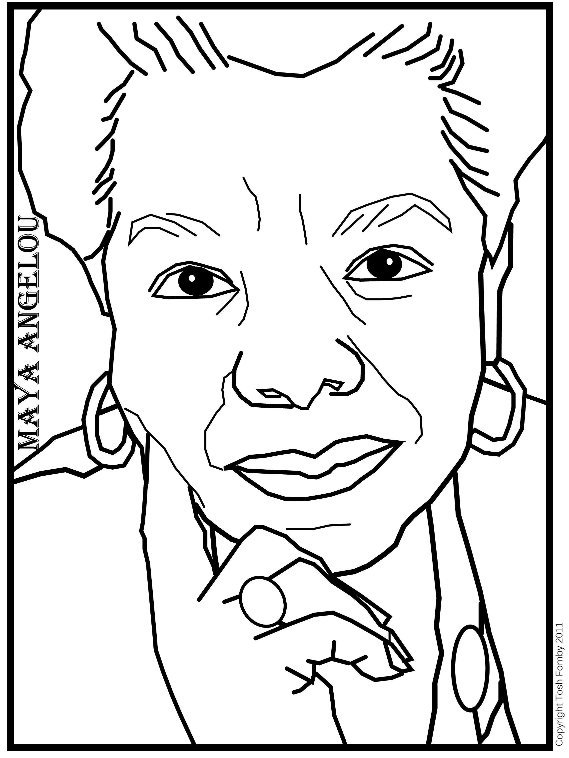 2277x3033 Coloring Page Maya Angelou Best Of Maya Angelou Poet Study