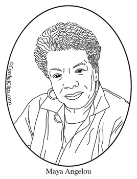 268x350 Maya Angelou Clip Art, Coloring Page Or Mini Poster By Cordial Clips