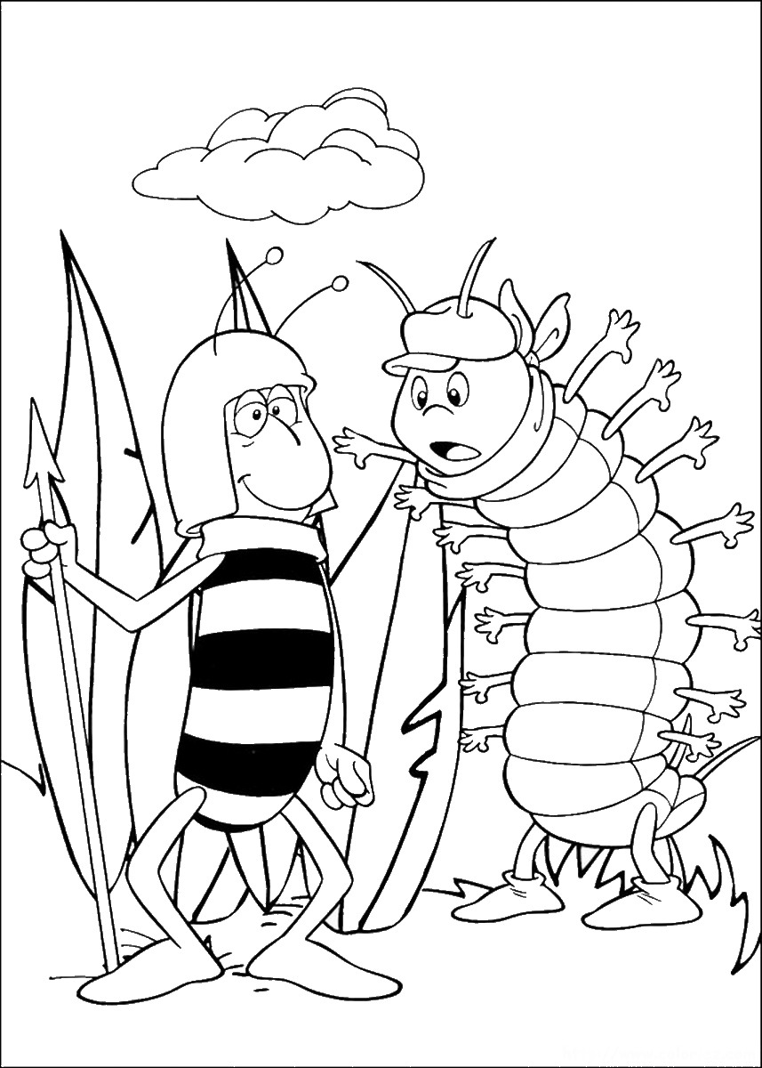 Maya The Bee Coloring Pages 857x1200 Maya The Bee Coloring Pages