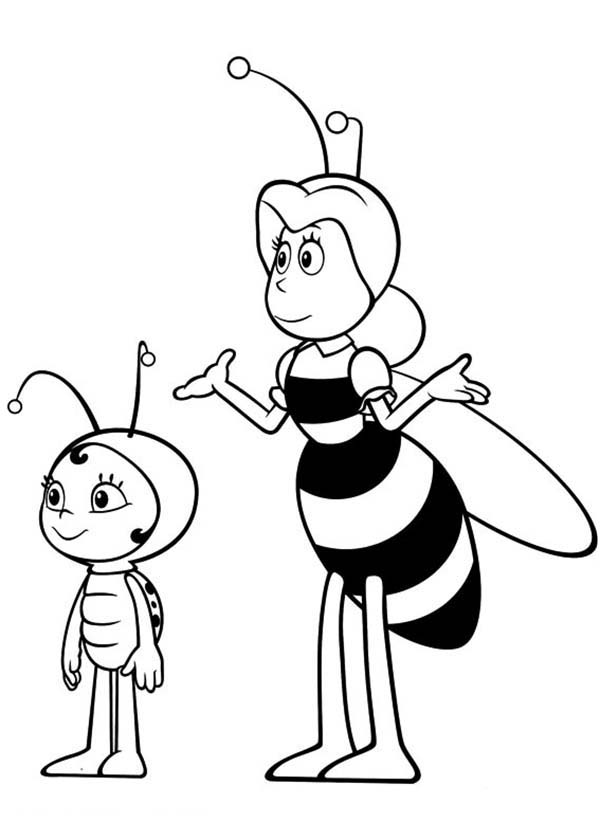 Maya The Bee And Mrs Kassandra Coloring Pages Batch Coloring 600x840 Maya The Bee And Mrs Kassandra Coloring Pages Batch Coloring