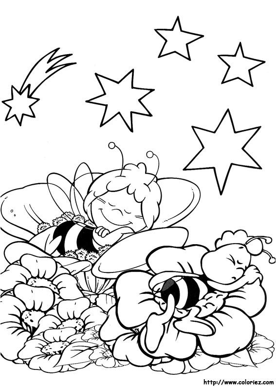 Maya The Bee Coloring Picture Amazing Quilting Fun 567x794 Maya The Bee Coloring Picture Amazing Quilting Fun