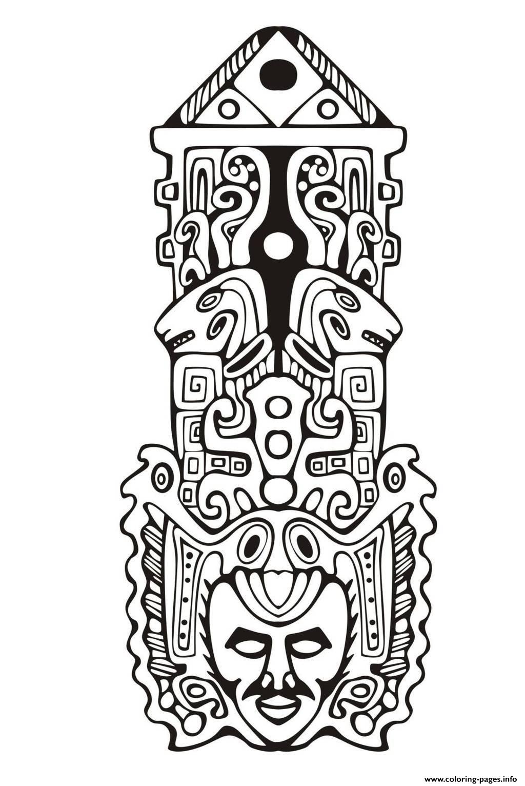 Mayan Coloring Pages