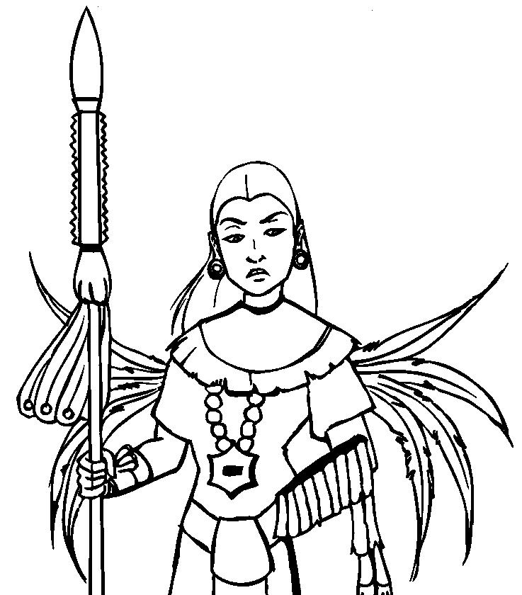 737x840 Mayan Civilization Coloring Page 6