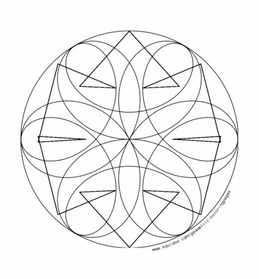Geometric Coloring Pages Doodles 520x561 Geometric Coloring Pages Doodles