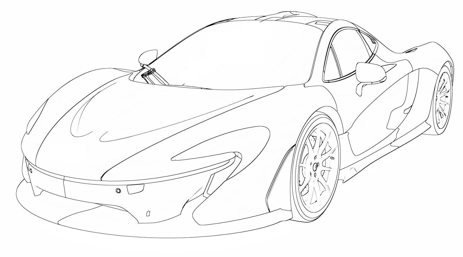Mclaren P1 Coloring Pages 1600x889 Mclaren P1 Coloring Pages