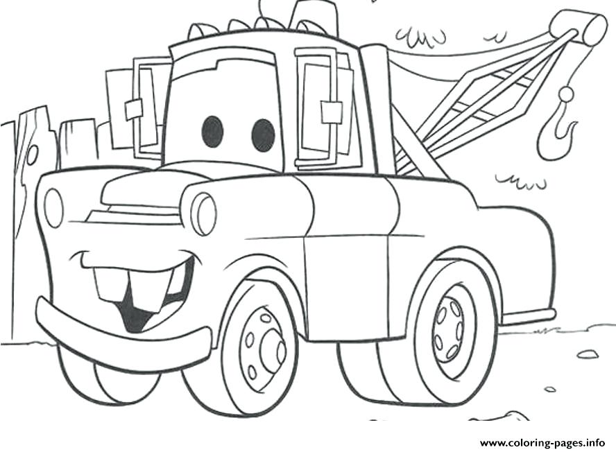 Cars Coloring Pages Lightning And Sally Cars Mater Truck Coloring 888x652 Cars Coloring Pages Lightning And Sally Cars Mater Truck Coloring