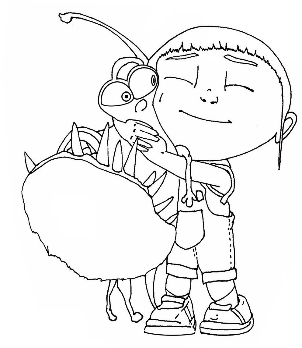993x1142 Kids Under 7 Despicable Me Coloring Pages Minion Ideas