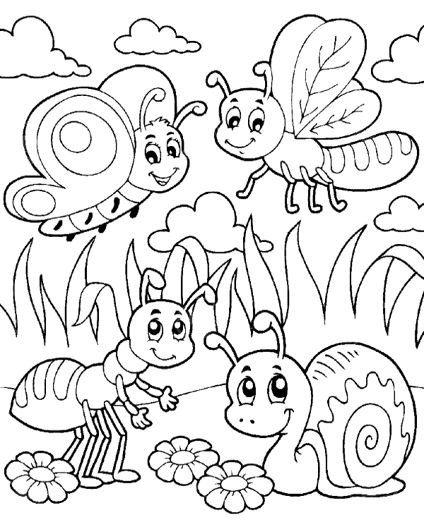 Insects Coloring Page 22 To Print Or Download For Free 600x740 Insects Coloring Page 22 To Print Or Download For Free