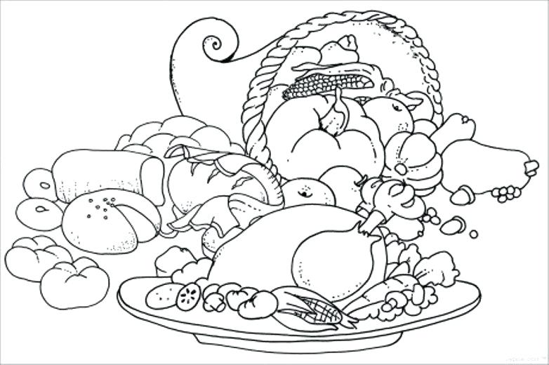 782x520 Thanksgiving Feast Coloring Pages Coloring Pages For Kids