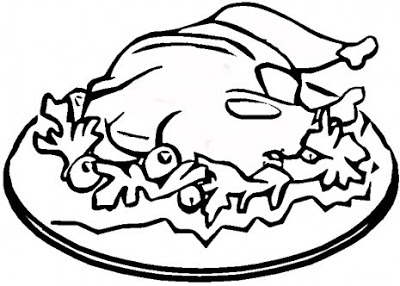 400x286 Thanksgiving Turkey Meal Coloring Pages, Thanksgiving Turkey Dish