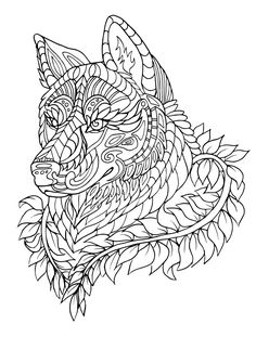 Wolf Zentangle Coloring Page Animal Coloring Pages For Adults 236x311 Wolf Zentangle Coloring Page Animal Coloring Pages For Adults