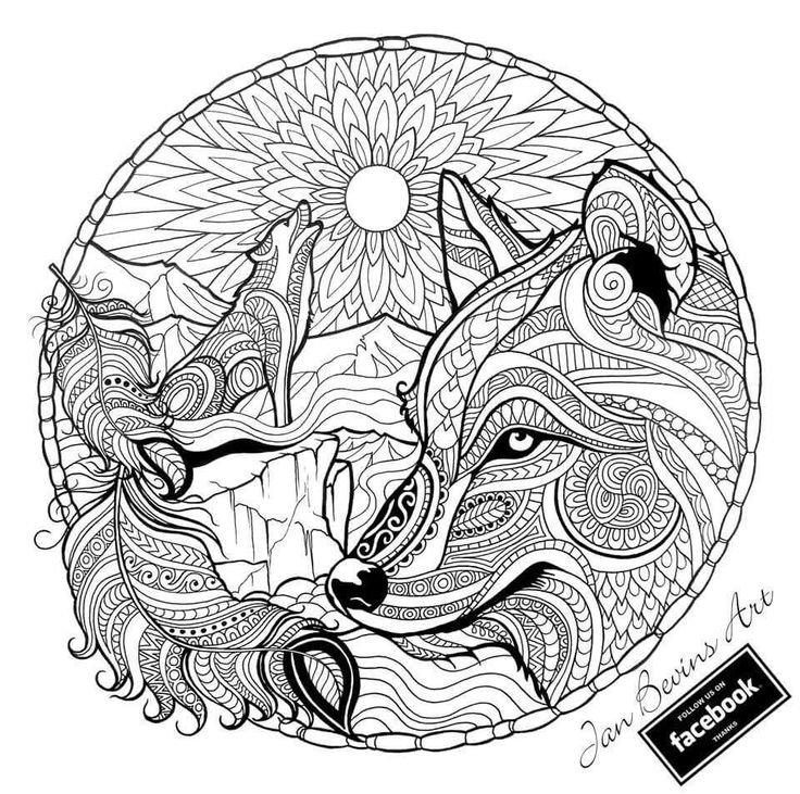 55 Best Adult Coloring Pages Of Wolf 2018 Images 736x731 55 Best Adult Coloring Pages Of Wolf 2018 Images