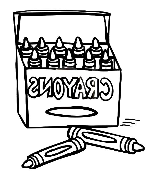600x684 Box Crayons For Drawing Lesson Coloring Pages Best Place To Color