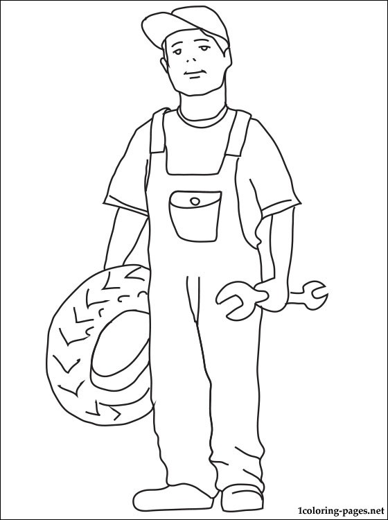 Mechanic Coloring Pages