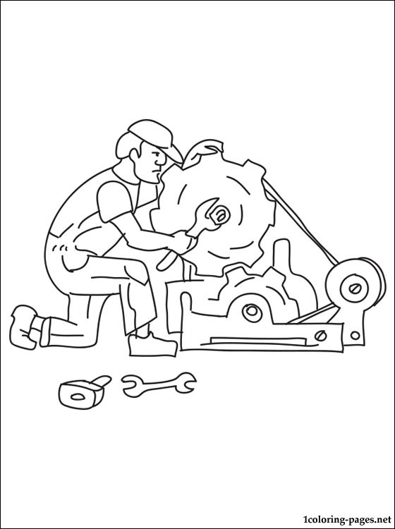 Mechanic Coloring Page Coloring Pages 560x750 Mechanic Coloring Page Coloring Pages