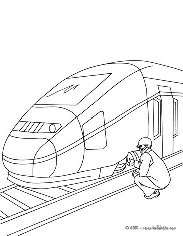 Mechanic Repairing A High Speed Train Coloring Pages 364x470 Mechanic Repairing A High Speed Train Coloring Pages