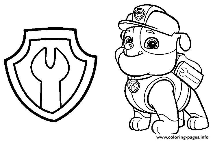 Print Paw Patrol Rubble Mechanic Badge Coloring Pages Jacob'S 737x490 Print Paw Patrol Rubble Mechanic Badge Coloring Pages Jacob'S