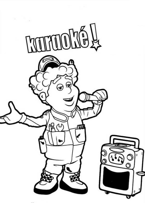 The Mechanic Is Singing In Roary The Racing Car Coloring Pages 600x839 The Mechanic Is Singing In Roary The Racing Car Coloring Pages