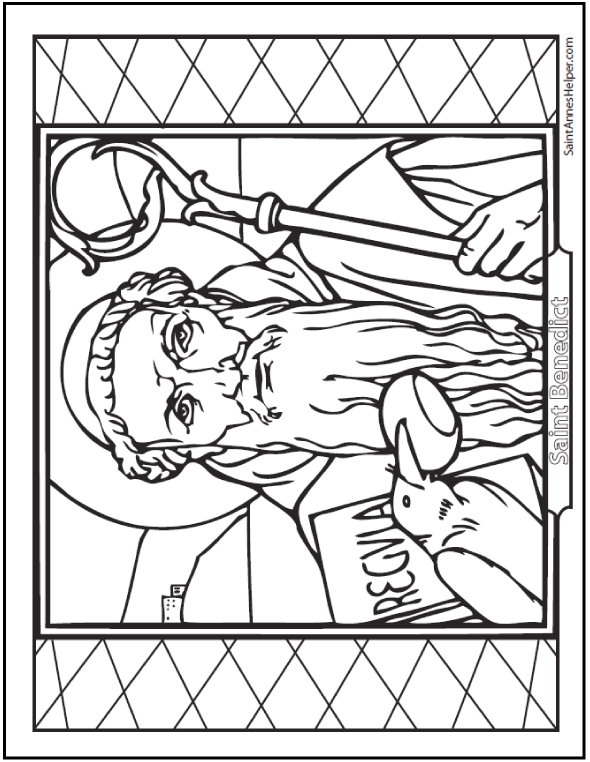590x762 Saint Benedict Quotes And Coloring Pages
