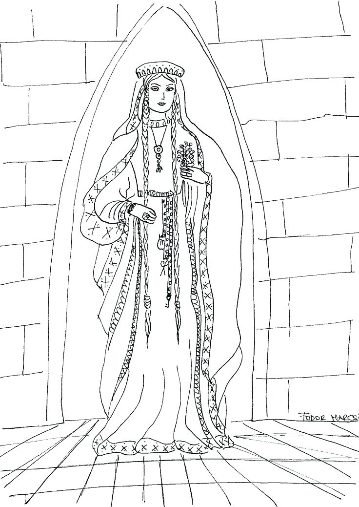 736x1038 Medieval Princess Coloring Pages Medieval Coloring Pages Medieval