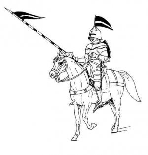 300x315 Medieval Times Printable Coloring Ebook On Cd 30 Pages Coloring