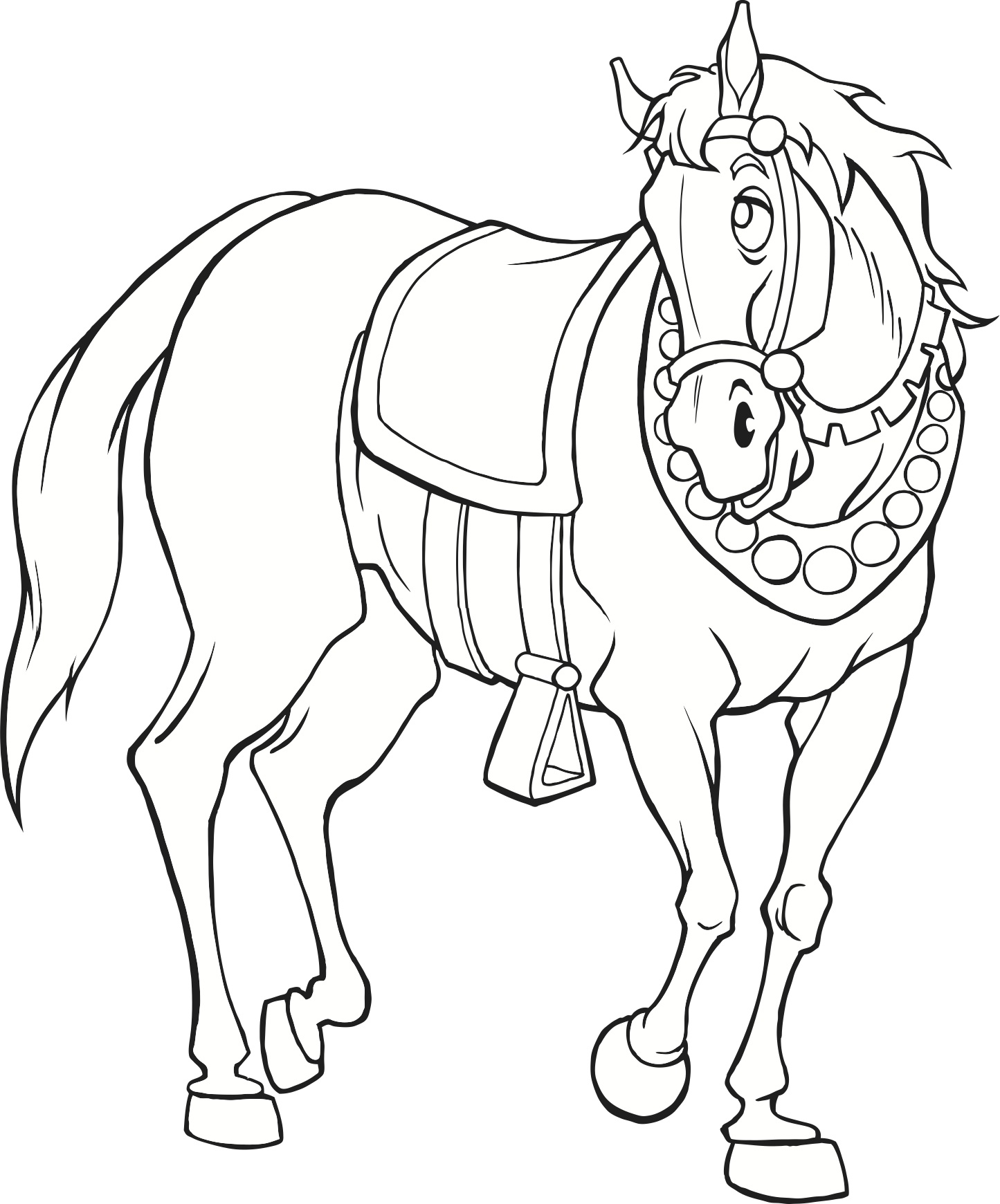 1445x1741 Medieval Horse (Coloring Page) Parties Knights Amp Dragons