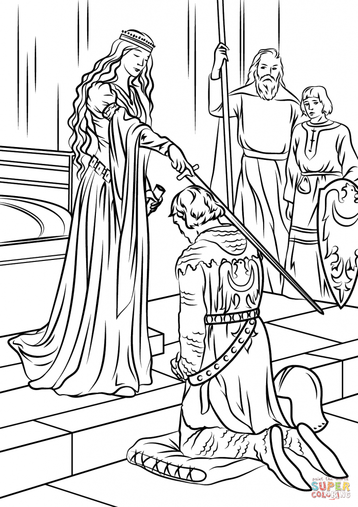 724x1024 Medieval Coloring Pages