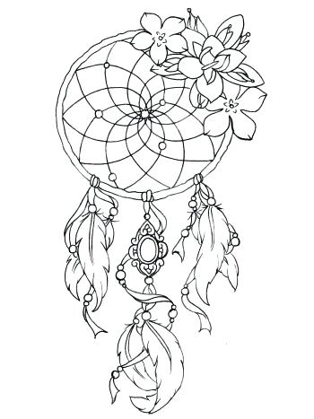 350x467 Dreamcatcher Coloring Pages Art Meditation Free Coloring Pages