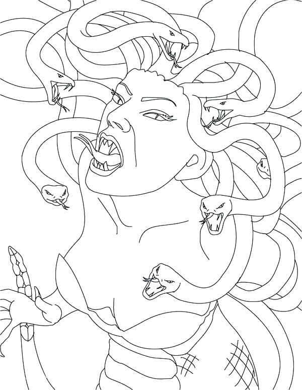 600x775 Medusa Coloring Pages Coloring Visual Artist Visual Artist Com