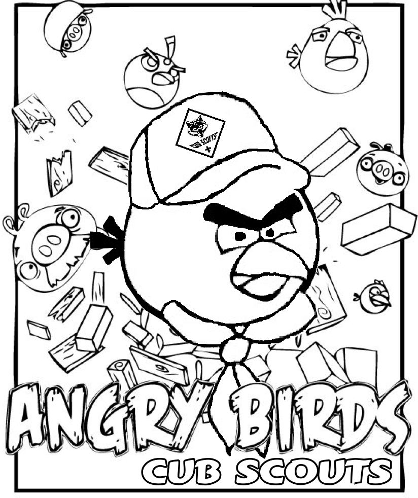824x982 Akela's Council Cub Scout Leader Training Angry Birds Coloring