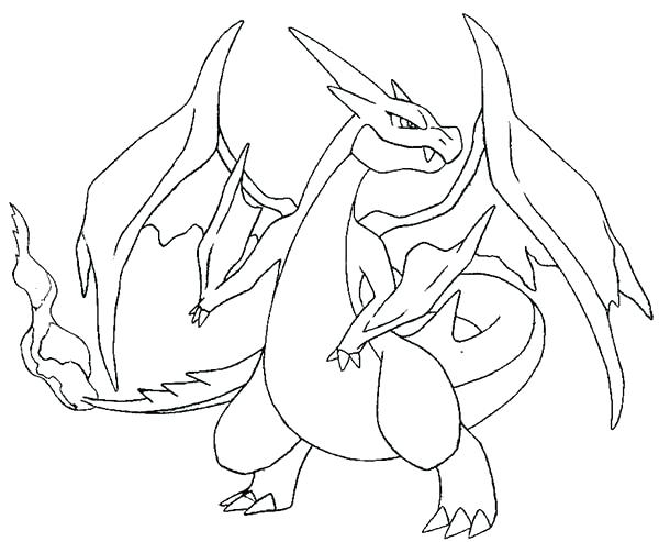 600x493 Mega Charizard Coloring Page Mega Charizard Coloring Page New