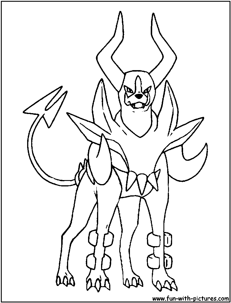 800x1050 Mega Pokemon Printable Coloring Pages Mega Houndour Coloring