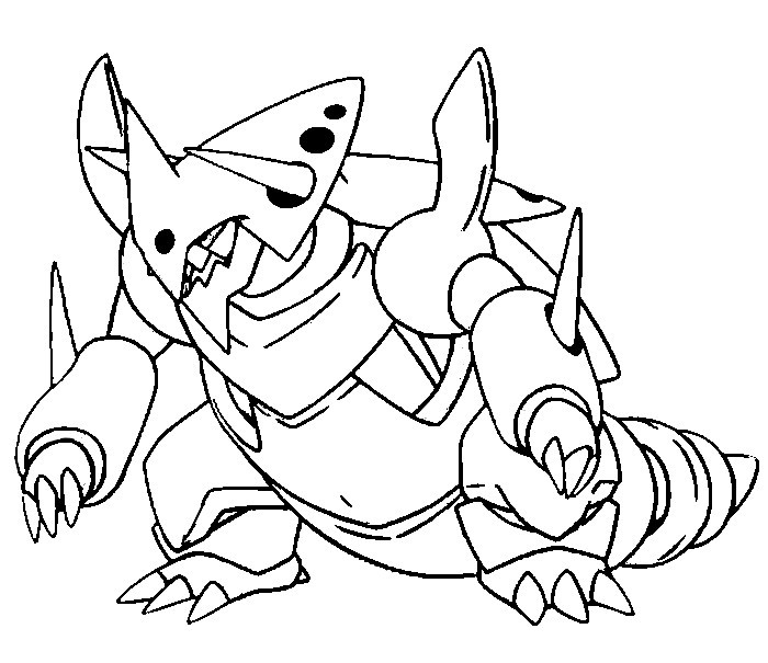 700x605 Coloring Page Mega Evolved Pokemon Mega Aggron 306 306