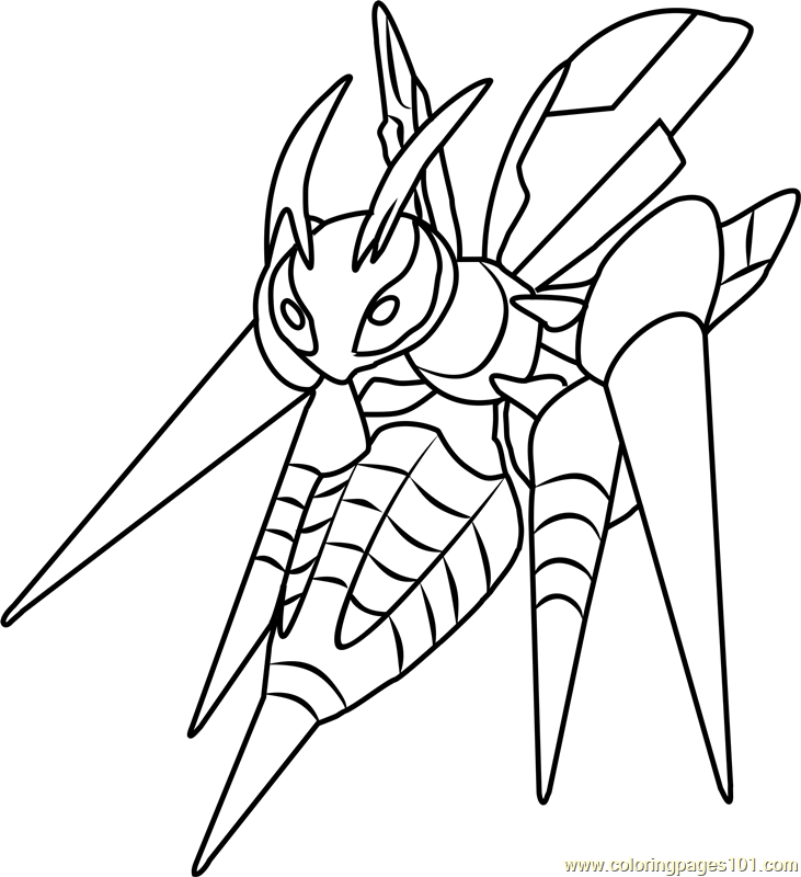 731x800 Mega Beedrill Pokemon Coloring Page