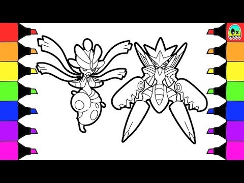 480x360 Pokemon Coloring Pages Mega Evolution Medicham And Mega Scizor