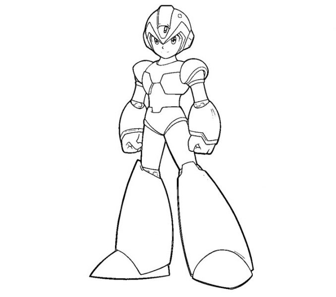 678x600 Mega Man Coloring Pages Free Coloring Page