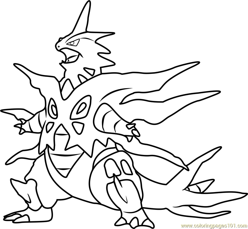 Mega Tyranitar Pokemon Coloring Page 800x738 Mega Tyranitar Pokemon Coloring Page