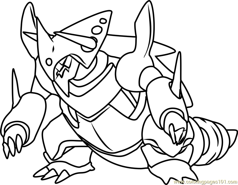 Mega Aggron Pokemon Coloring Page 800x623 Mega Aggron Pokemon Coloring Page
