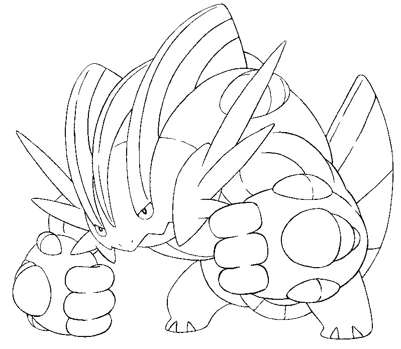 798x695 Coloring Page Mega Evolved Pokemon Mega Swampert 260 260