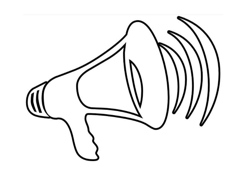 875x620 Coloring Page Megaphone