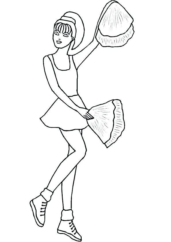 595x842 Cheerleaders Coloring Pages Cheerleader Coloring Pages Cute Girl
