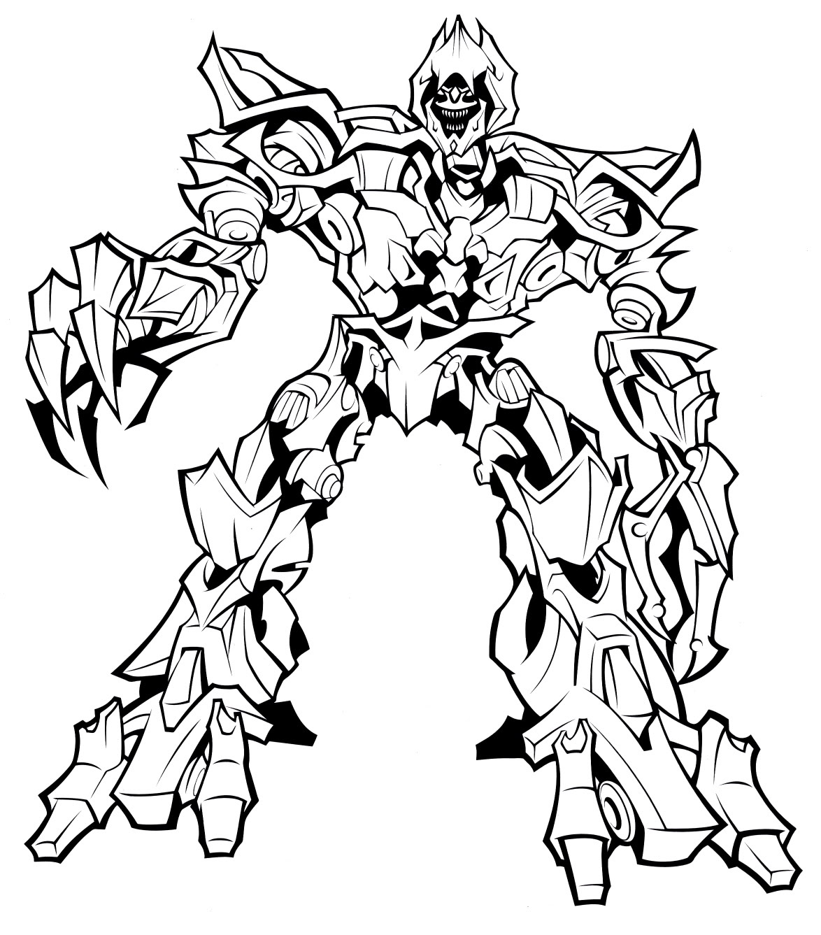 1174x1337 Transformers Coloring Pages Megatron