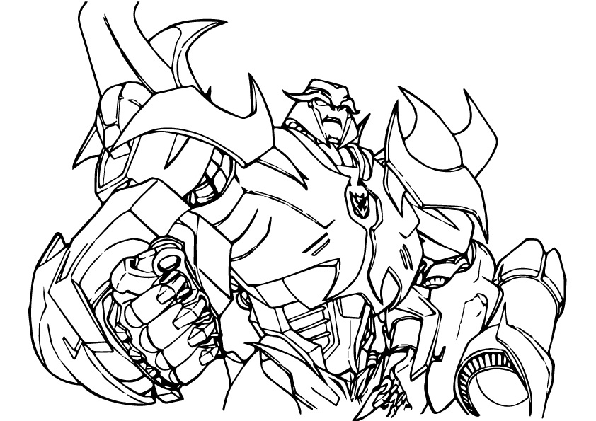 842x595 Transformers Megatron Coloring Page